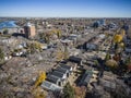 Downtown Saskatoon in Summer Aerial View Royalty Free Stock Photo