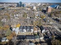 Downtown Saskatoon in Summer Aerial View