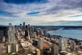 Downtown Seattle as seen from the space Needle Royalty Free Stock Photo