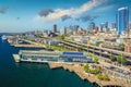 Downtown Seattle city skyline cityscape in United States Royalty Free Stock Photo