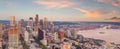 Downtown Seattle city skyline cityscape in United States Royalty Free Stock Photo