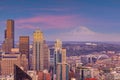 Downtown Seattle city skyline cityscape in United States Royalty Free Stock Photo
