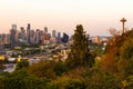 Downtown Seattle at dawn Royalty Free Stock Photo