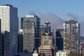 Downtown of Seattle with modern highrise buildings, WA Royalty Free Stock Photo