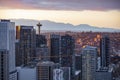 Downtown of Seattle with modern highrise buildings, WA Royalty Free Stock Photo