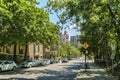 Downtown (seen from Peel street) Royalty Free Stock Photo