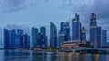 Downtown Singapore Blue Hour