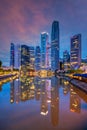 Downtown Singapore city skyline. Cityscape of business district area Royalty Free Stock Photo