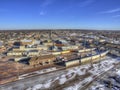 Downtown Sioux Falls Skyline in South Dakota During Winter