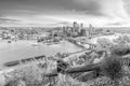 Downtown skyline of Pittsburgh, Pennsylvania at sunset Royalty Free Stock Photo