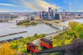 Downtown skyline of Pittsburgh, Pennsylvania at sunset Royalty Free Stock Photo