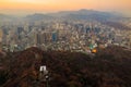 Downtown skyline of Seoul, South Korea Royalty Free Stock Photo