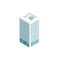 Downtown skyscraper 3d isometric icon