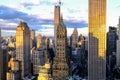 Downtown skyscraper New York during a sunrise Royalty Free Stock Photo