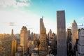 Downtown skyscraper New York during a sunrise Royalty Free Stock Photo