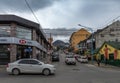 Downtown of the southern Argentine city of Ushuaia, Tierra del Fuego, Argentina