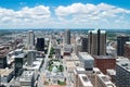 Downtown St. Louis as seen from the top of the Gateway Arch Royalty Free Stock Photo