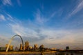 View of the Gateway Arch and Downtown St. Louis, Missouri Royalty Free Stock Photo