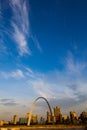 View of the Gateway Arch and Downtown St. Louis, Missouri Royalty Free Stock Photo