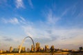 View of the Gateway Arch and Downtown St. Louis, Missouri Royalty Free Stock Photo