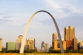 View of the Gateway Arch and Downtown St. Louis, Missouri Royalty Free Stock Photo