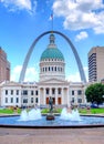 Downtown St. Louis, Missouri and the Gateway Arch Royalty Free Stock Photo