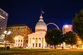 Downtown St Louis, MO with the Old Courthouse Royalty Free Stock Photo