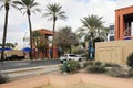 Downtown street scene in Chandler, Arizona Royalty Free Stock Photo