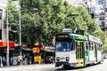 Downtown Street and train ,melbourne