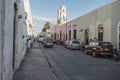 Downtown street view in Valladolid, Mexico