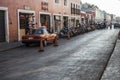 Downtown street view in Valladolid, Mexico