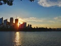 Downtown Sydney skyline in Australia at twilight Royalty Free Stock Photo