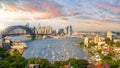 Downtown Sydney skyline cityscape in Australia Royalty Free Stock Photo