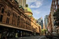 Downtown Sydney and town hall clock tower around midday Sydney, New South Wales, Australia