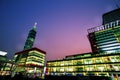 Downtown Taipei at sunset & night