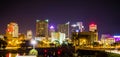 Downtown tampa florida skyline at night Royalty Free Stock Photo