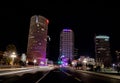 Downtown tampa florida skyline at night Royalty Free Stock Photo