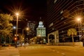 Downtown tampa florida skyline at night Royalty Free Stock Photo