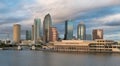 Tampa skyline in early evening light