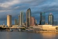 Tampa skyline in early evening light