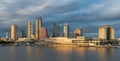 Tampa skyline in golden light