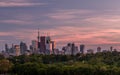 Downtown Toronto and a Colorful Sunset Royalty Free Stock Photo