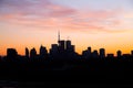 Downtown Toronto at Dusk with a pink sky Royalty Free Stock Photo