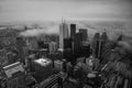 Downtown Toronto in fog Royalty Free Stock Photo