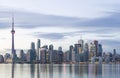 Downtown Toronto skyline with the CN Tower and the Financial District skyscrapers