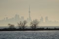 Downtown Toronto Skyline Through The Early Morning Haze Royalty Free Stock Photo