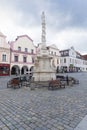 Downtown in Trebon. This is a historical town in South Bohemian Region. Czech Republic. Trebon city is famous tourist destination