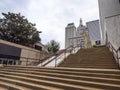 Downtown Tulsa beautiful buildings and stairs - TULSA - OKLAHOMA - OCTOBER 17, 2017