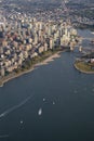 Downtown Vancouver Aerial Royalty Free Stock Photo