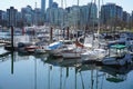 Downtown Vancouver city view from Stanley Park. Royalty Free Stock Photo